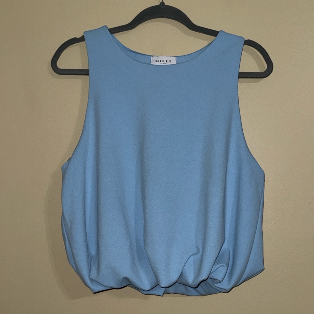 Gilli Sky Blue Sleeveless Blouse